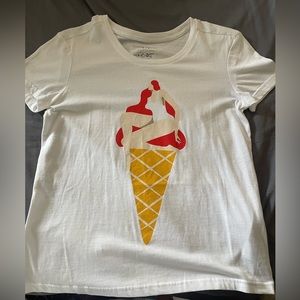 Armani exchange t shirt. Lady on ice cream cone